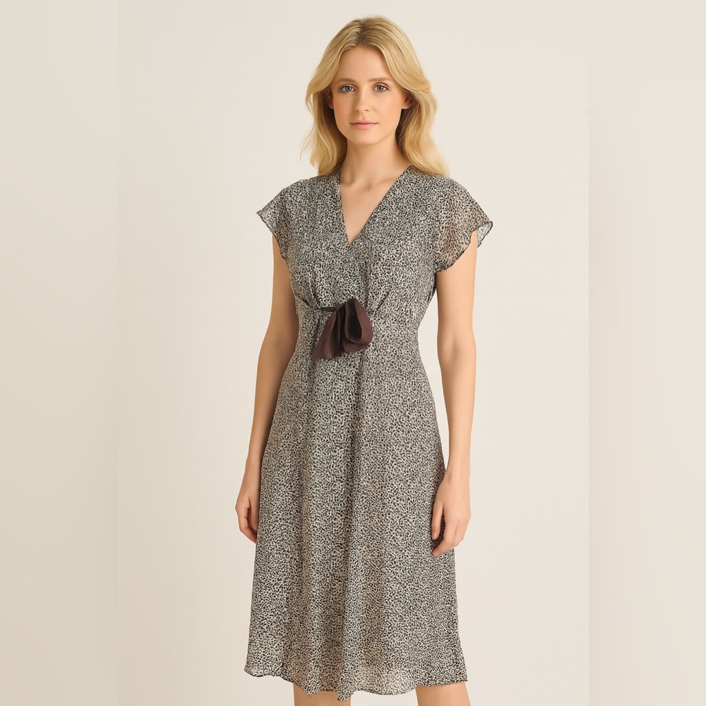 Gerard Darel 100% Silk Midi Dress